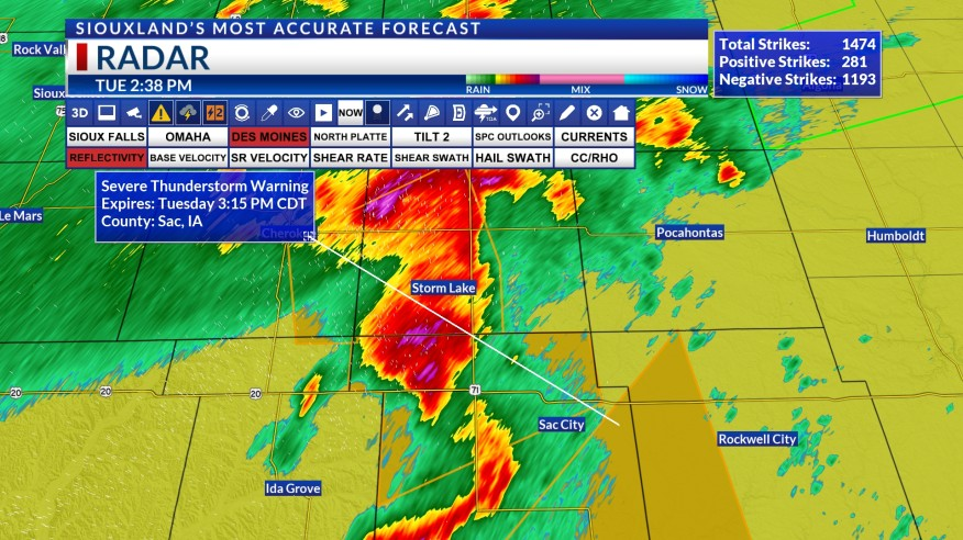 Severe Thunderstorm Warning in Siouxland !